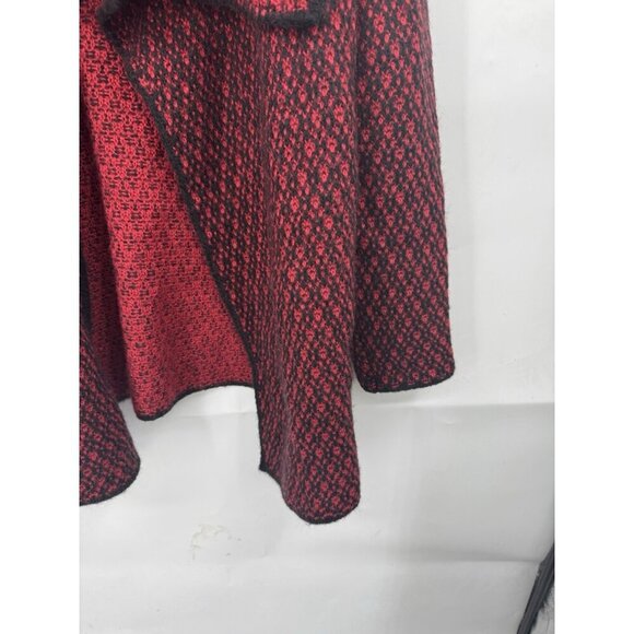 Chicos Sweater Open Cardigan Women Medium Red Bohemian Elegant Feminine Romantic - Picture 7 of 9